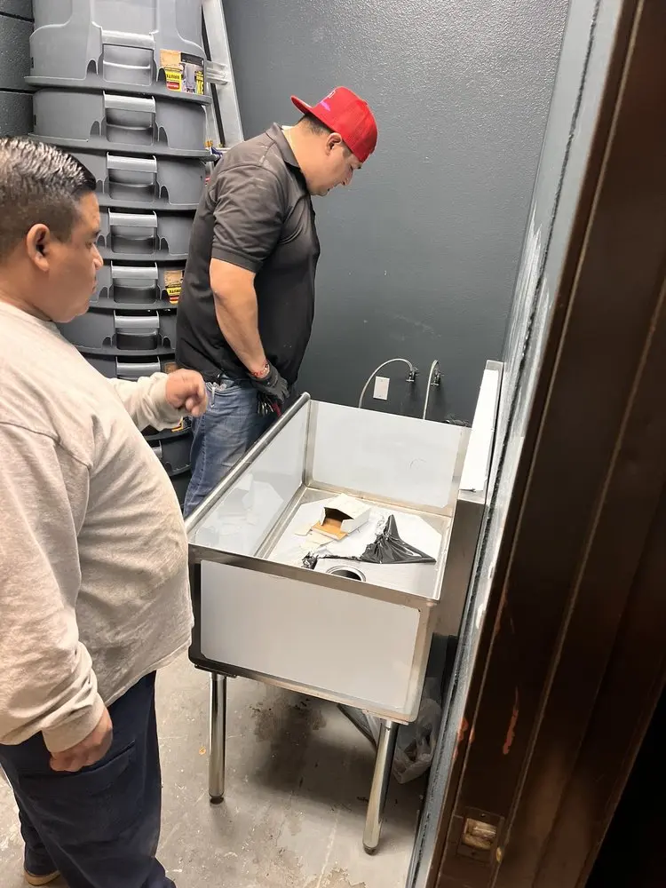 Commercial plumbing and sink installation in East Arlington