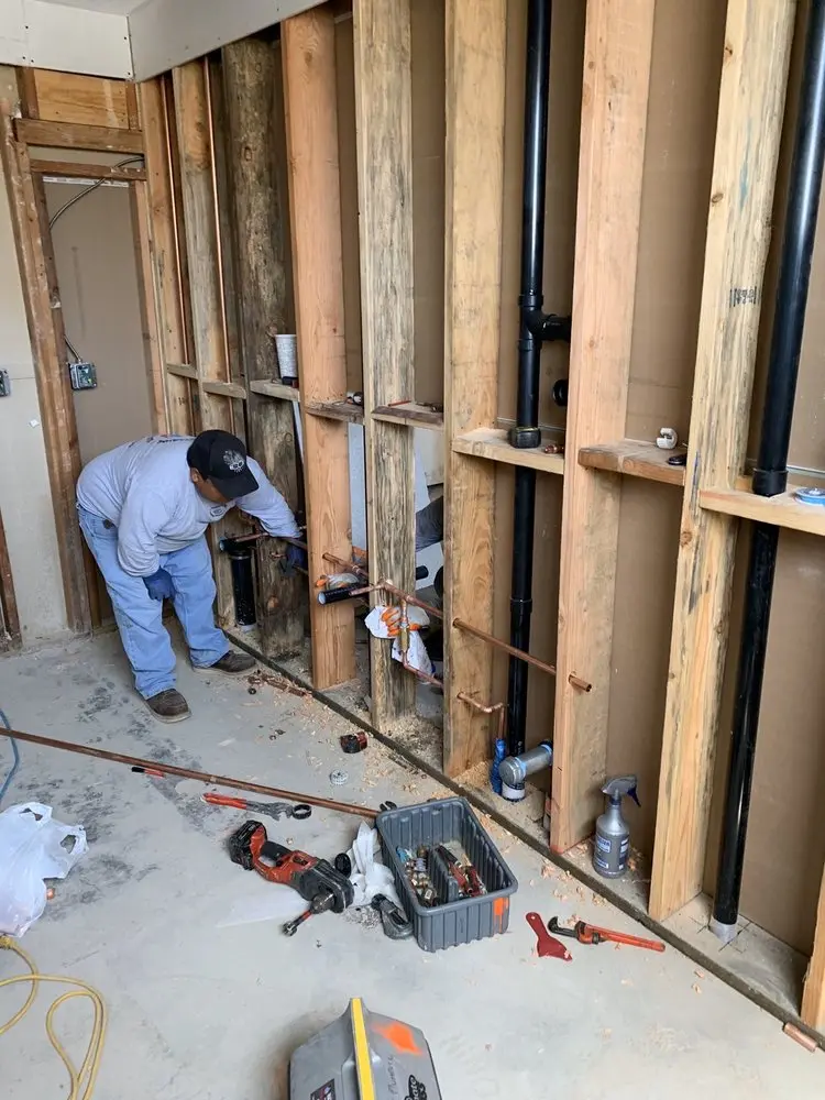 Commercial rough-in plumbing for Water Heater Replacement in East Arlington